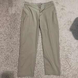 Nike Dri Fit Golf Pants Stretch Performance Embroidered Tan Khaki Mens 30x30